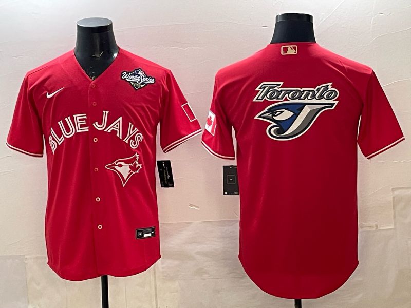 Men 2025 Toronto Blue Jays Blank Red Game Nike MLB Jersey style 08->toronto blue jays->MLB Jersey